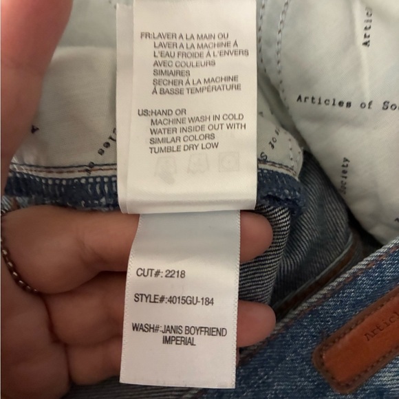Articles of Society Blue Women's Ankle Skinny Slightly Distressed Denim Jeans 27 - Picture 14 of 16